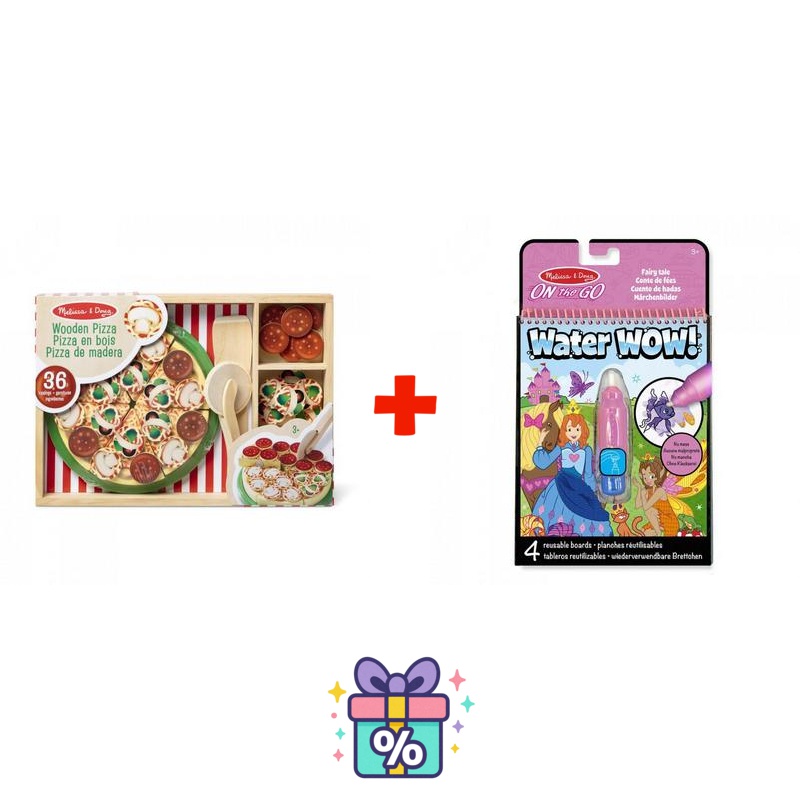 AKCE: Melissa & Doug pizza party set + Water WOW kouzlení vodou pohádky ZDARMA
