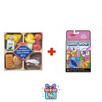 AKCE: Melissa & Doug jídelní set + Water WOW kouzlení vodou pohádky ZDARMA