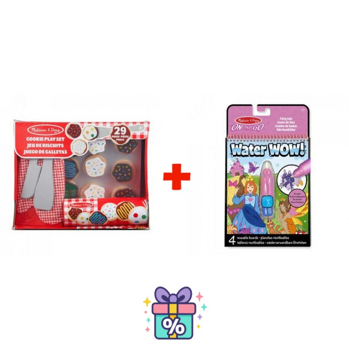 AKCE: Melissa & Doug pečení koláčků set + Water WOW kouzlení vodou pohádky ZDARMA