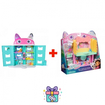 Výhodný set: Gábinin kouzelný domek ve filmu: velký dům z filmu + kuchyňka k velkému domu