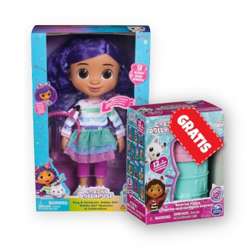 Akce 1+1 Gábinin domek interaktivní panenka se zvuky + figurka Gábi v domečku ZDARMA