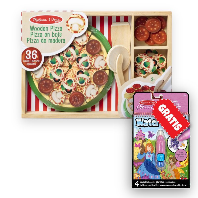 AKCE: Melissa & Doug pizza party set + Water WOW kouzlení vodou pohádky ZDARMA