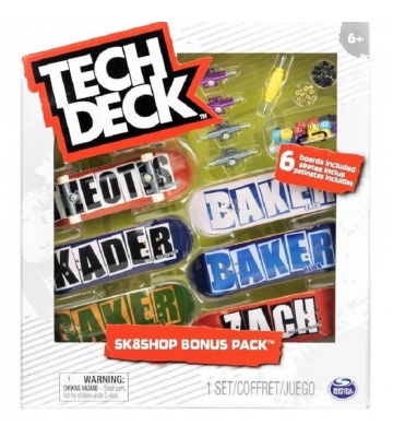 Tech Deck skateshop 6ks s příslušenstvím Baker