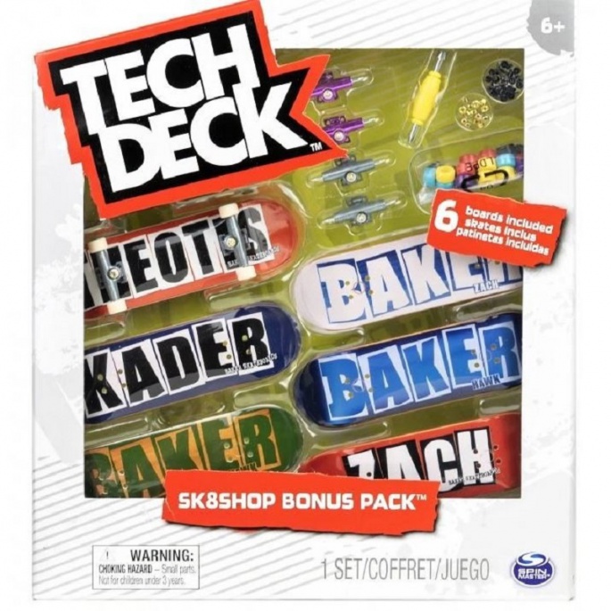 Tech Deck skateshop 6ks s příslušenstvím Baker