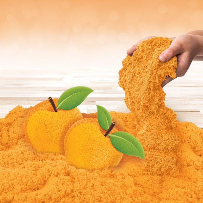 Kinetic Sand balení s ovocnými vůněmi broskev