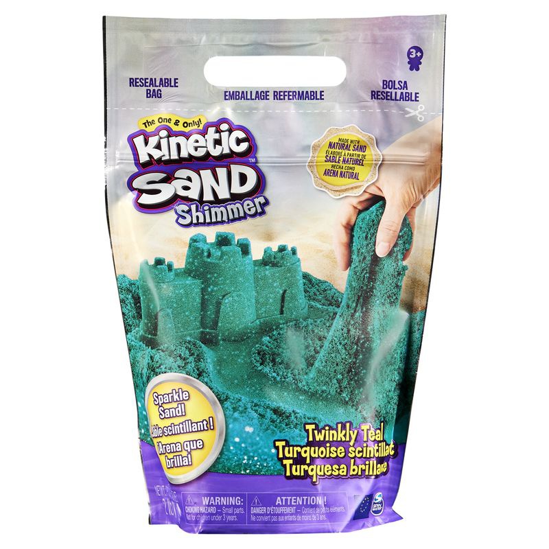 Kinetic Sand balení třpytivého modrozeleného písku 0,9 kg