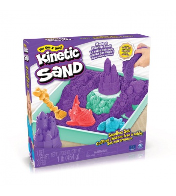 Kinetic Sand krabice tekutého písku s podložkou fialová