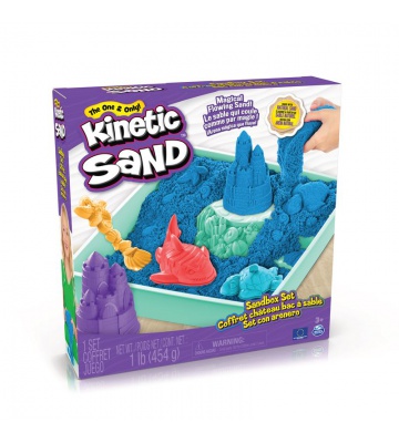 Kinetic Sand krabice tekutého písku s podložkou modrá