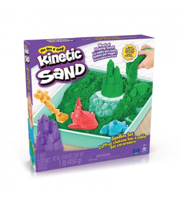 Kinetic Sand krabice tekutého písku s podložkou zelená