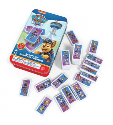Spin Master Games Tlapková patrola domino v plechové krabičce