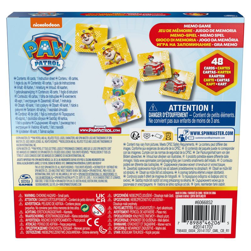 Spin Master Games Tlapková patrola pexeso