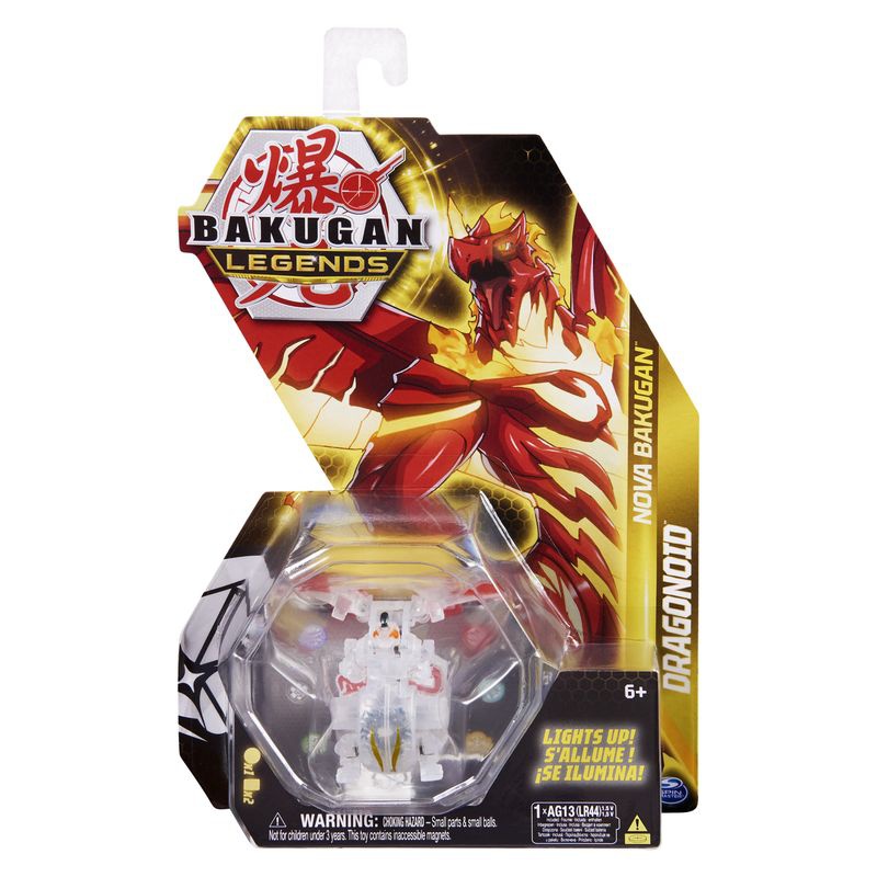 Bakugan svítící Bakugani Nova Dragonoid bílý