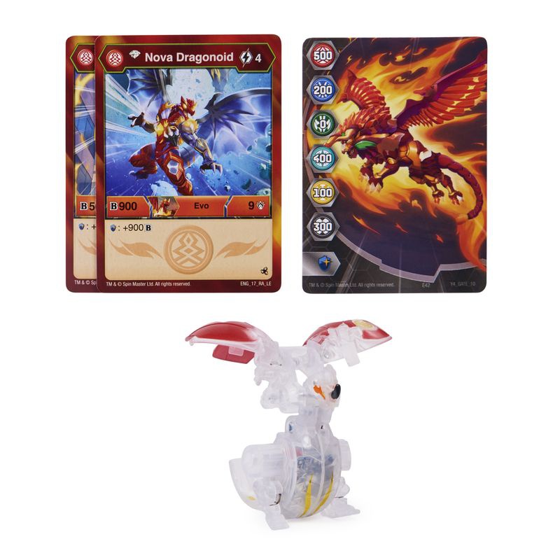 Bakugan svítící Bakugani Nova Dragonoid bílý