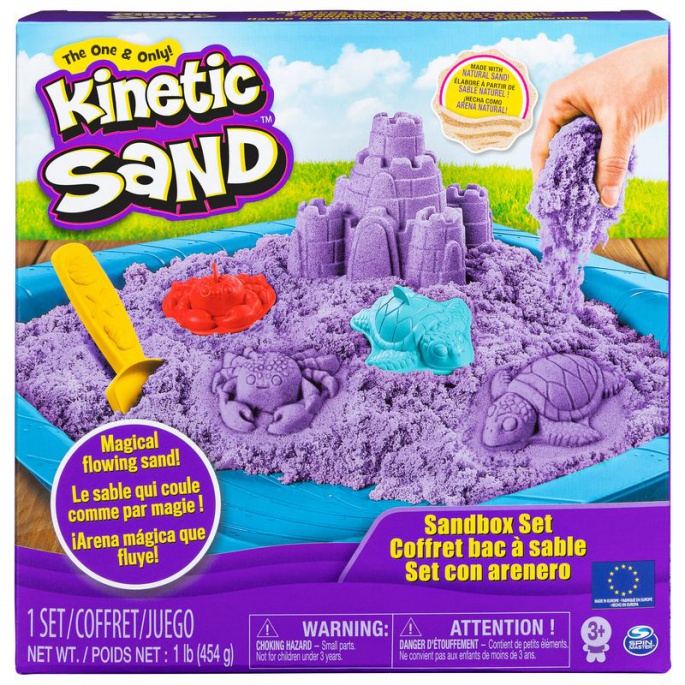 Kinetic Sand písečný zámek s podložkou fialový