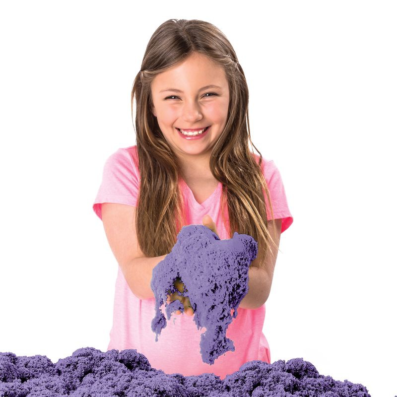 Kinetic Sand písečný zámek s podložkou fialový