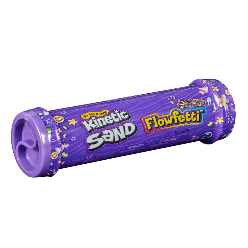 Kinetic Sand tuba s pískem a s flitry - černá a fialová