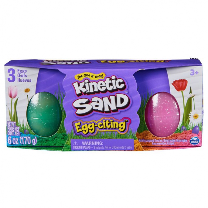 Akce 1+1 Kinetic Sand trojbalení vajíček + Kinetic Sand kelímky tekutého písku navíc