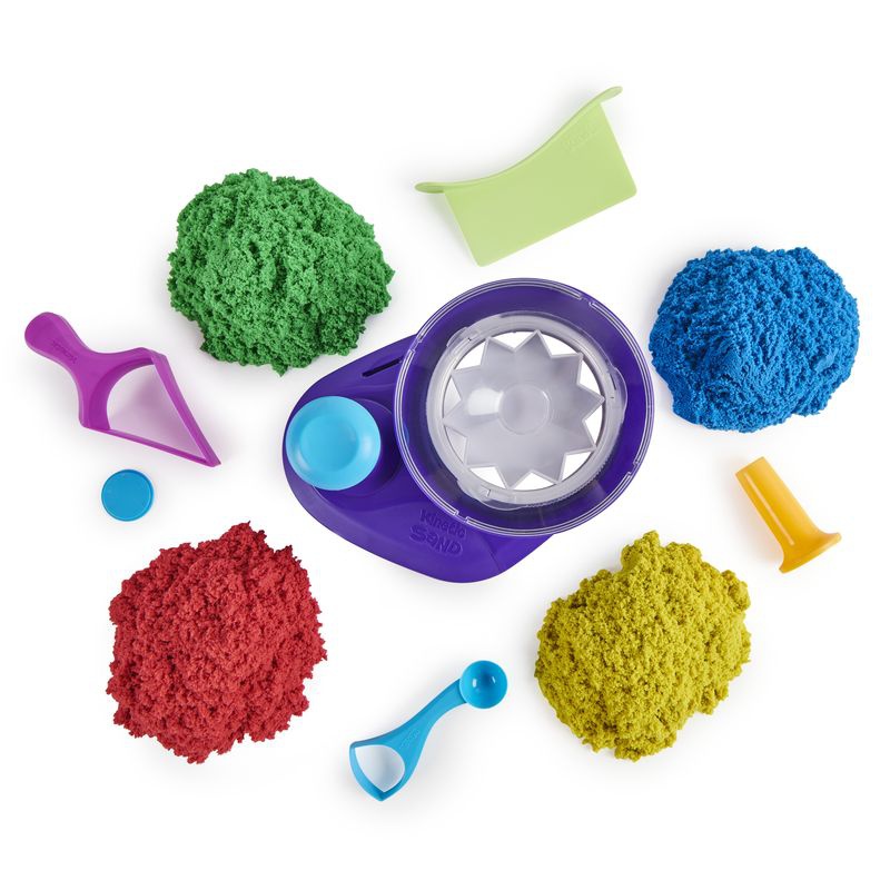 Akce 1+1 Kinetic Sand duhový kolotoč + Kinetic Sand kelímky zeleného tekutého písku navíc