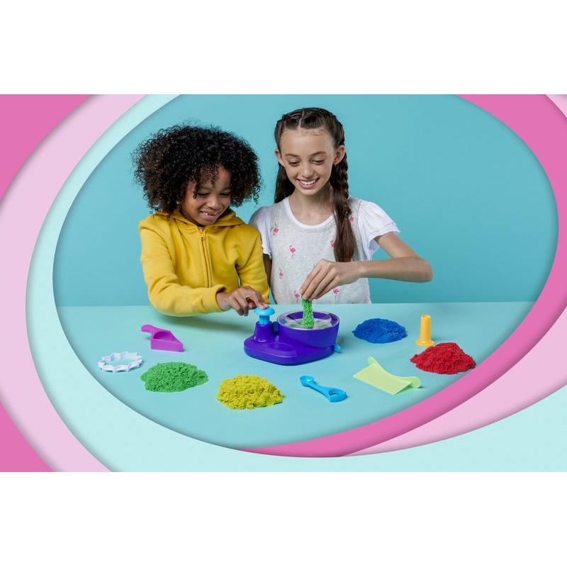 Akce 1+1 Kinetic Sand duhový kolotoč + Kinetic Sand kelímky zeleného tekutého písku navíc