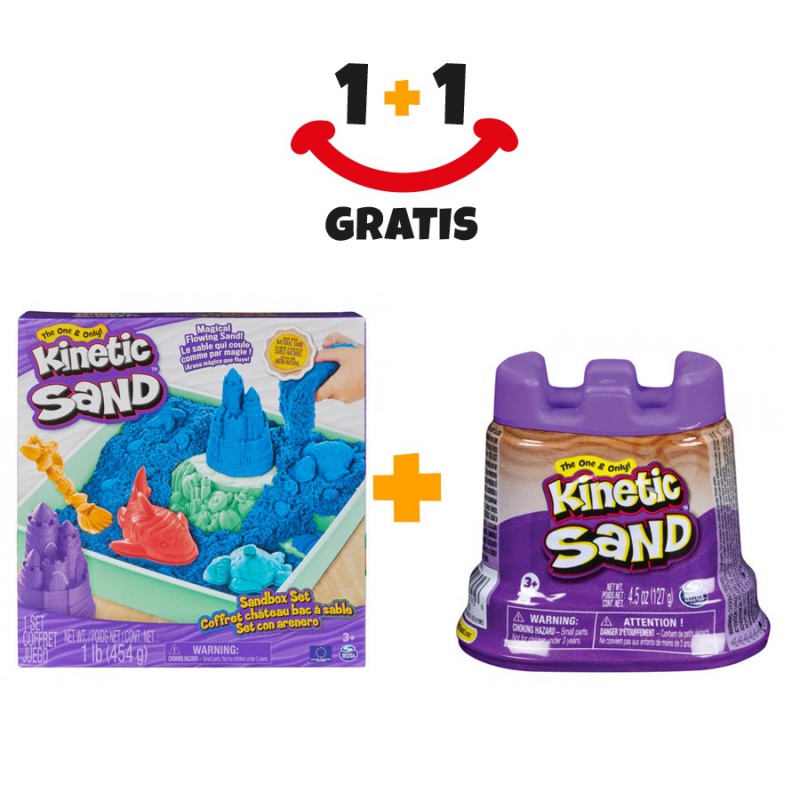 Akce 1+1 Kinetic Sand krabice písku s podložkou + Kinetic Sand kelímky písku navíc