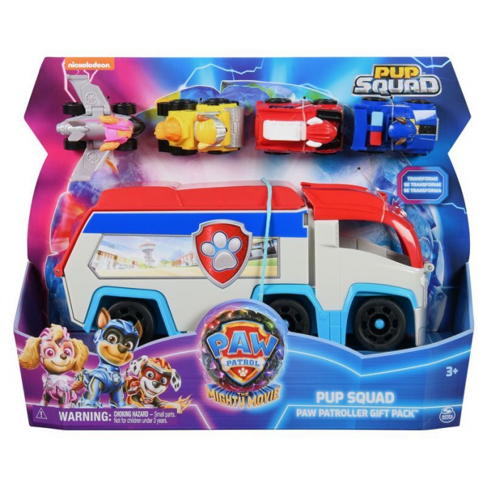 Tlapková patrola ve velkofilmu hrací set mini Patroller a 4 vozidla