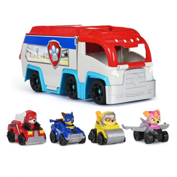 Tlapková patrola ve velkofilmu hrací set mini Patroller a 4 vozidla