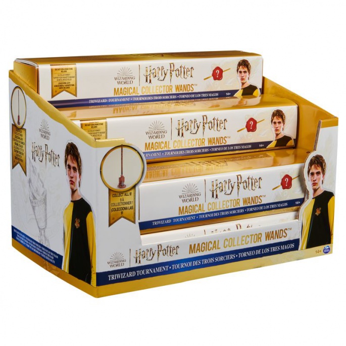 Harry Potter sběratelská hůlka s podstavcem 2C Cedric Diggory