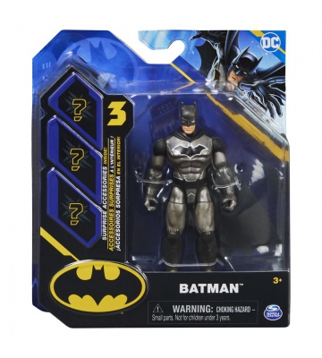 Batman stříbrná figurka s doplňky 10 cm