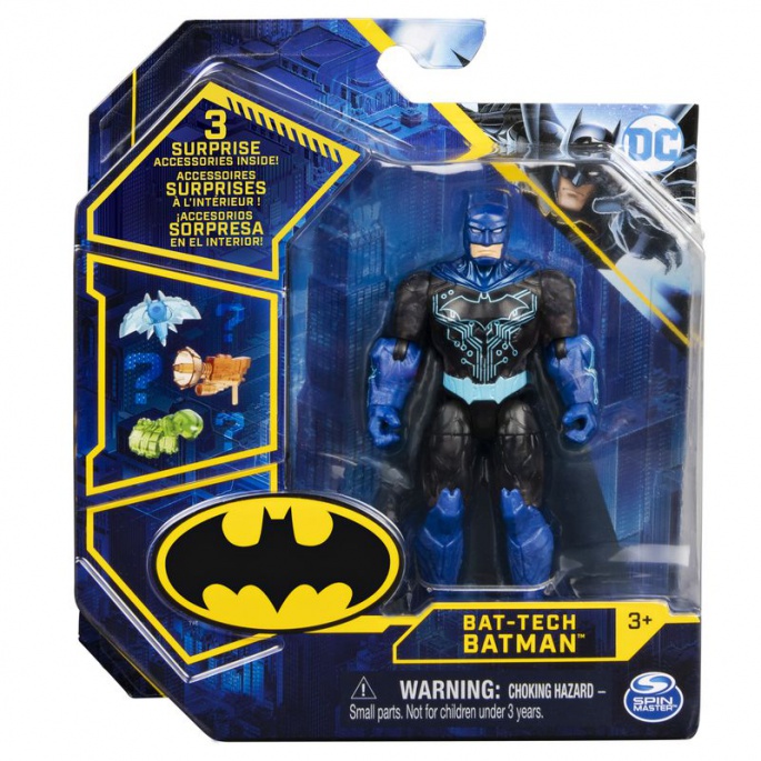 Batman Bat-tech černá figurka s doplňky 10 cm