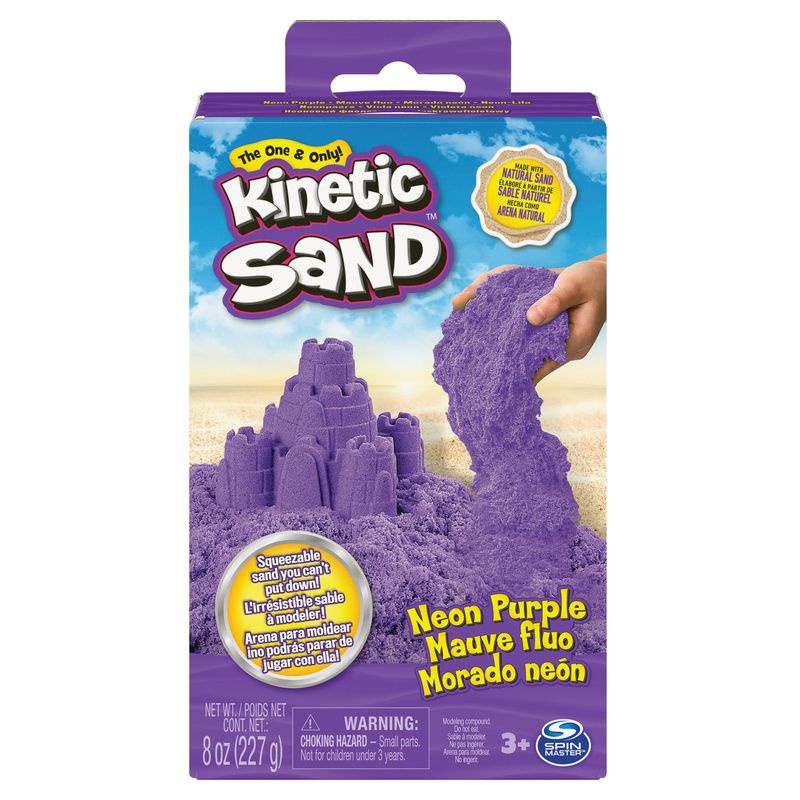 Kinetic Sand fialový tekutý písek v krabici