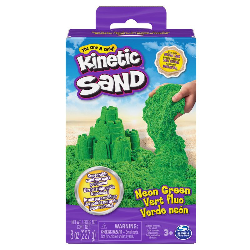 Kinetic Sand zelený tekutý písek v krabici