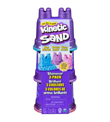 Kinetic Sand tři kelímky třpytivého písku