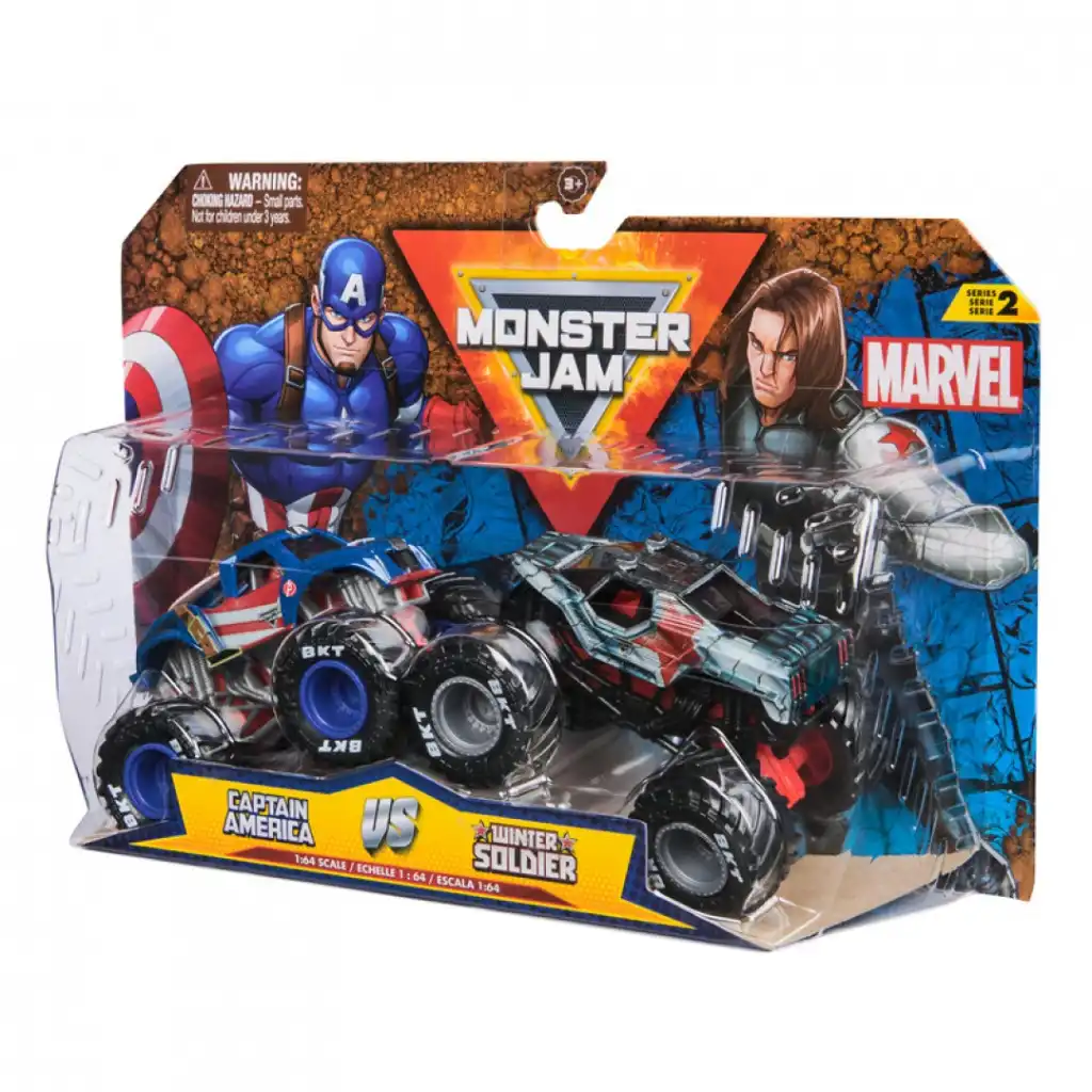 Rozpoutejte neuvěřitelnou akci s legendárními Monster Trucky Marvel.