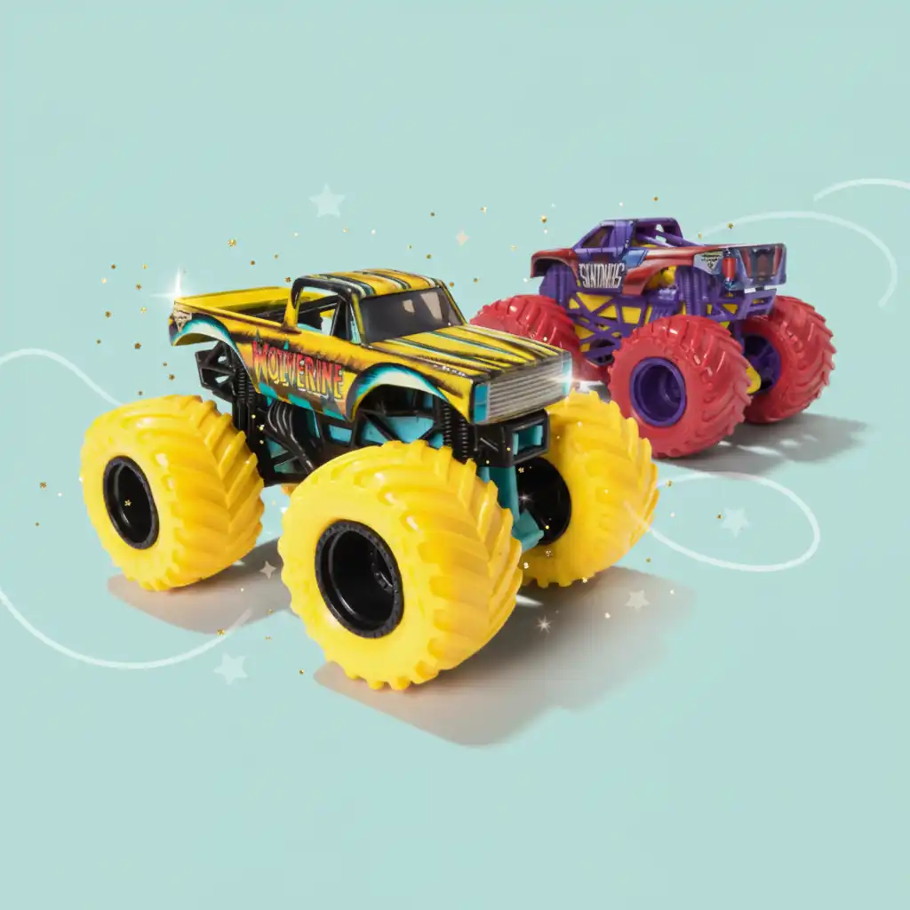 Vytvořte si vlastní kaskadérskou show s Monster Jam trucky.