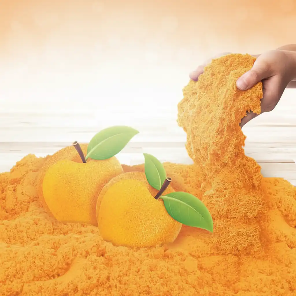 Detailní textura písku, který se nikdy nerozsype.