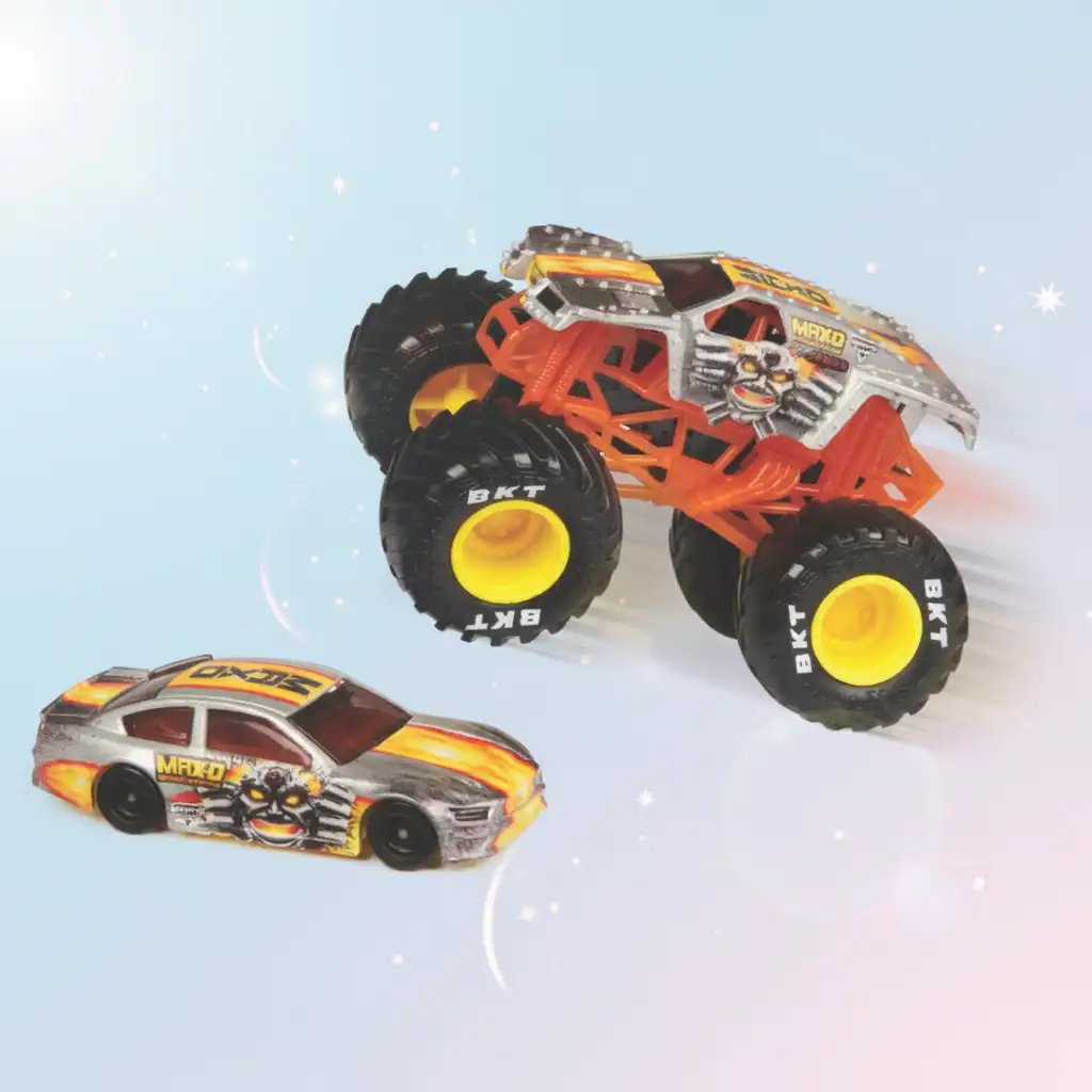 Vytvořte si vlastní Monster Jam arénu plnou skoků.