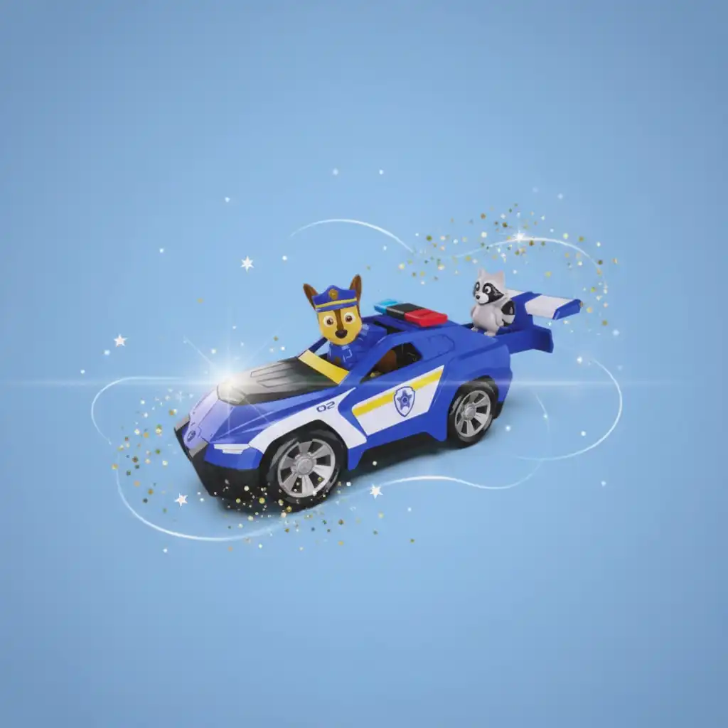 Precizně zpracované vozidlo Chase s funkčními detaily pro hru.