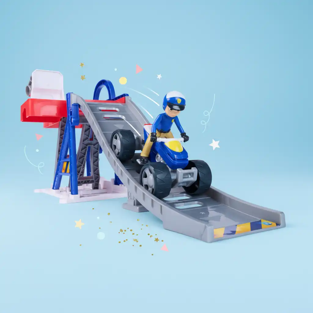 Objevte nové způsoby hry s dlouhou sjezdovou rampou.