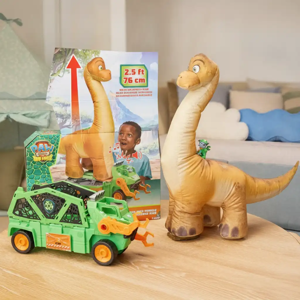 Objevte nekonečné možnosti hry s interaktivním nafukovacím dinosaurem.