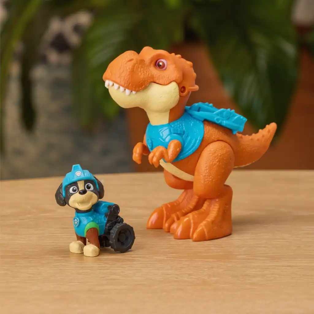 Rozvoj jemné motoriky skrze hru s pohyblivými prvky dinosaura.