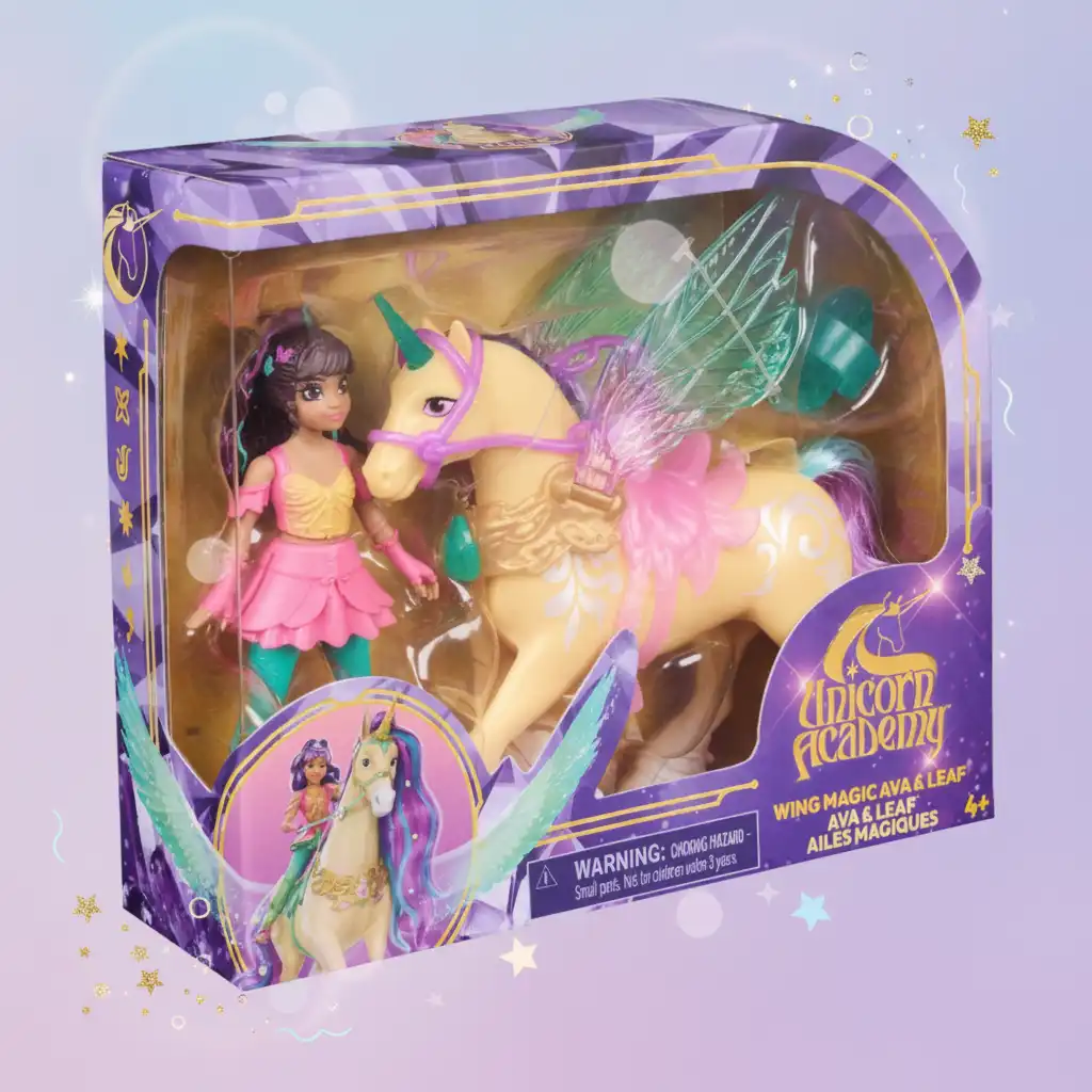 Detailní zpracování panenky a jednorožce pro nekonečnou zábavu.